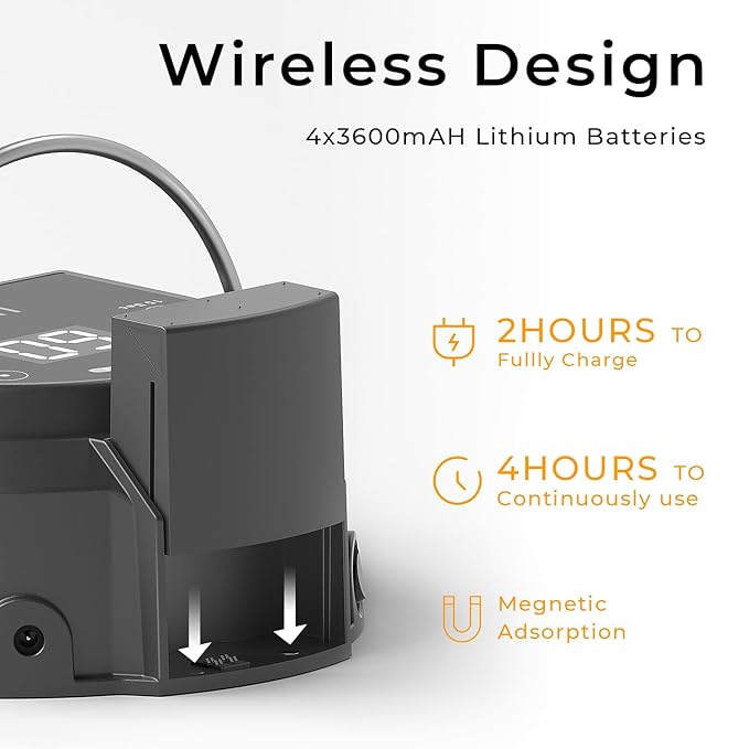 80W Professional Cordless UV LED Nail Lamp, UV Lights for Nails with 45 Beads and Rechargeable Battery, Portable LED Gel Nail Curing Dryer, Nail Polish Machine for Salon or Home, Black