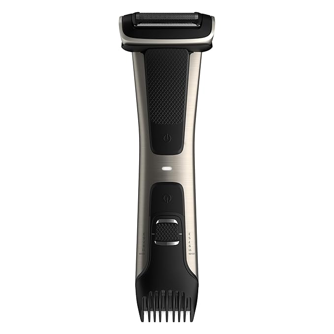 Philips Bodygroom 7000 Series, Showerproof Groin and Body Trimmer for Men, Precise Body Grooming, Adjustable Comb, Safe Even Below The Belt, 80 Min. Runtime, Model BG7040/42