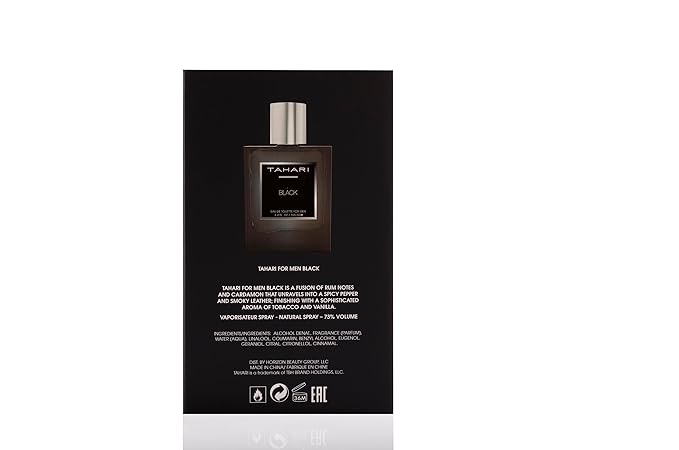 TAHARI Black Eau de Toilette For Men 3.4 oz. / 100 mL