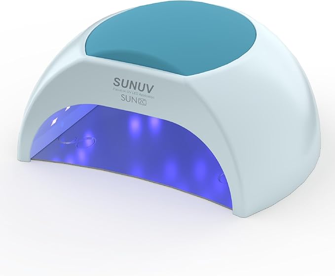 SUNUV UV LED Nail Lamp, 48W LED UV Light for Gel Nails Polish with Removable Base, 4 Timer Settings Auto Sensor SUN2C Blue