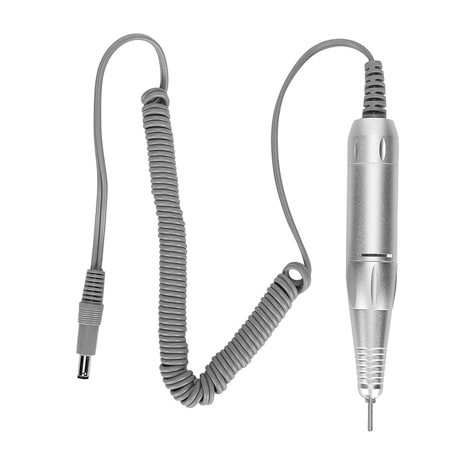 Electric Nail Drill Pen 35000rpm for Machine, Portable Aluminum Alloy Handle Replacement, Polisher Grinder Handpiece