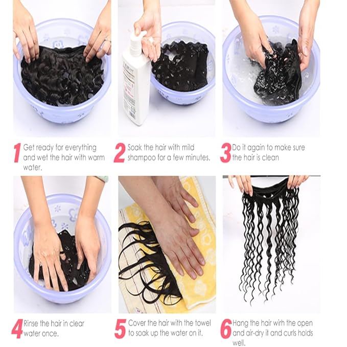 P1B30 Curly Hair Bundles Ombre Highlight Light Brown Curly Weave Bundles Black Mixed With Brown two tone Brazilian Human Hair Extensions Wet and Wavy for Black Women 10 12 14 Inch