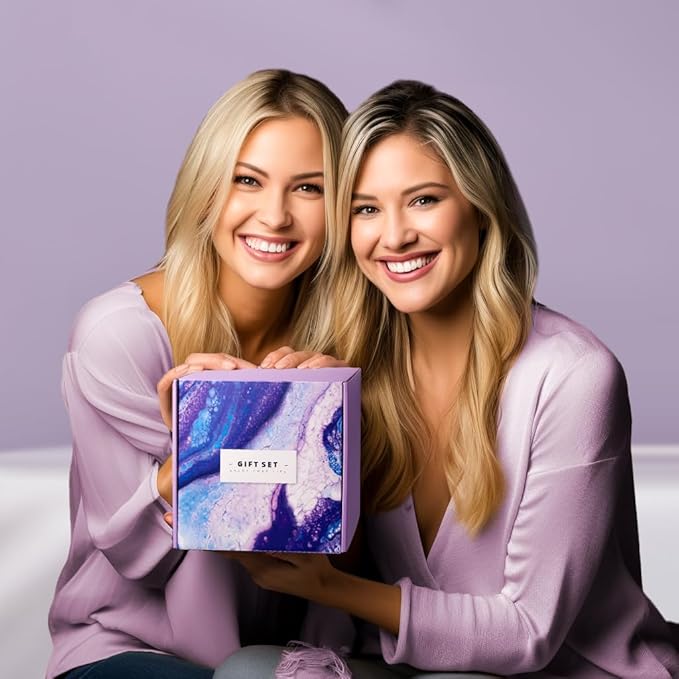 Birthday Gifts for Women, Lavender Bath Relaxing Spa Gift Set Basket Box, Women Birthday Unique Gift Ideas, Christmas Gifts for Women Mom Wife Girlfriend Daughter Friend Womens Gifts