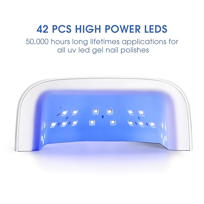 Professional Rechargeable UV LED Nail Lamp 60W UV Led Portable Cordless Nail Light for Nail Lamp Machine, 4 Timer Setting and Smart Sensor Nail Dryer, LCD Display