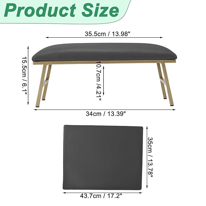 VOCOSTE 1 Set Arm Rest for Nails Tech, Non-Slip Nail Arm Rest, Manicure Hand Rest with Nail Table Mat, Hand Rest for Nails Tech, Nail Hand Rest, Black