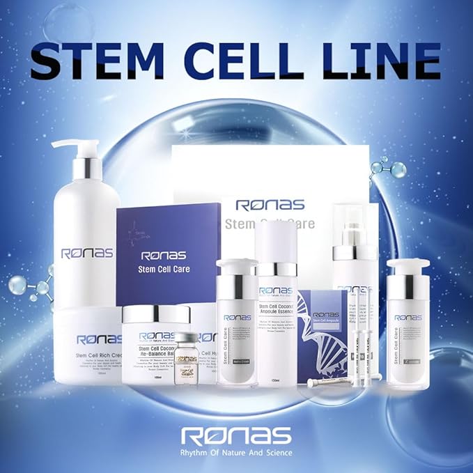 Ronas Stem Cell Serum Korean Facial Moisturizer with Hyaluronic Acid, Licorice Extract, Squalan Face Serum For Women Revitalizing, Skin Barrier Strengthening 6.76fl.oz
