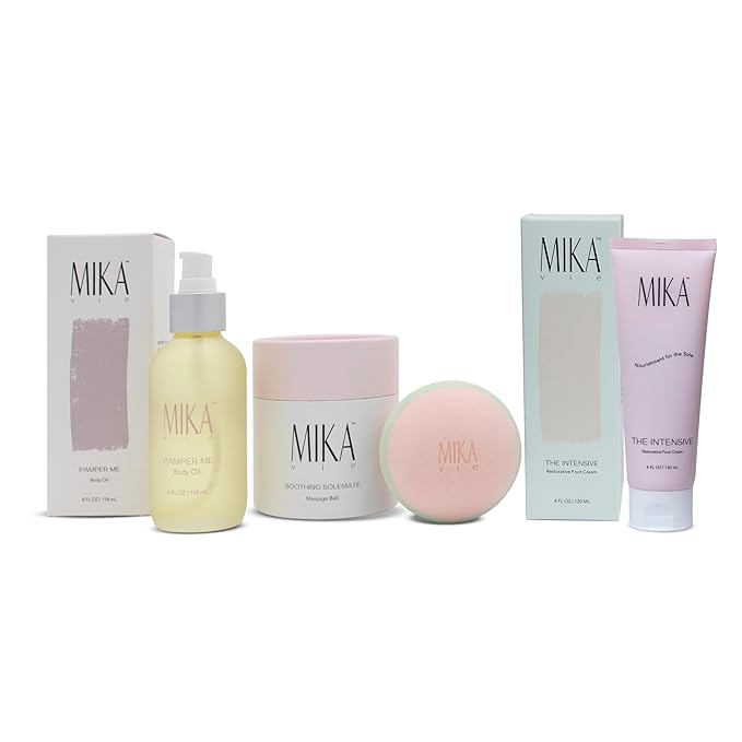 Age Playfully Bundle 3-Piece Gift Bundle for Women | Organic Body Oil+Foot Lotion for Dry Cracked Feet+Massage Ball for Feet and Muscle | Gift Idea for Women Over 40, Girlfriends, Moms | Clean Beauty