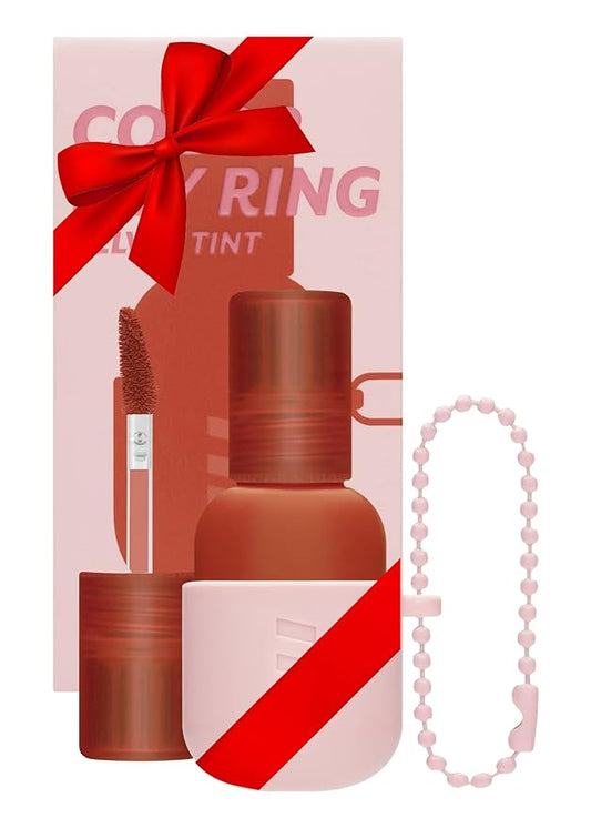 I'M MEME Lip Stain - Color Key Ring Velvet Tint - Gift, Highly-pigmented, Long Lasting, Travel-Friendly, Velvet Finish, 03 Baked Brick, 2.8 g