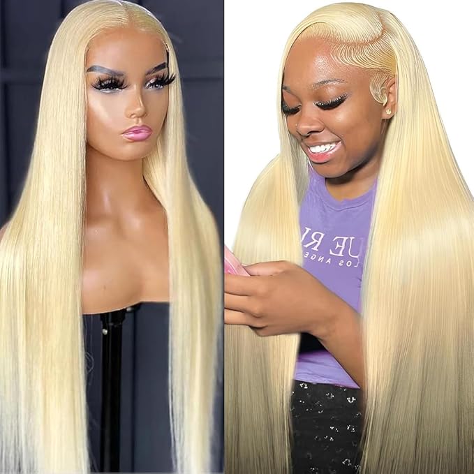 613 13x6 Lace Front Wig Human Hair 200 Density 30 Inch Blonde Wig Human Hair 613 HD Lace Frontal Wigs Human Hair 13x6 Straight Blonde Lace Front Wigs Human Hair Pre Plucked with Baby Hair for Women