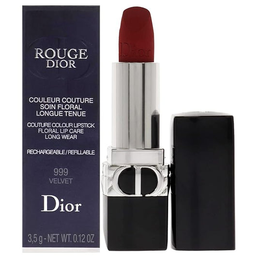 Dior Christian Rouge Couture Lipstick - 999 Velvet Lipstick (Refillable) Women 0.12 oz