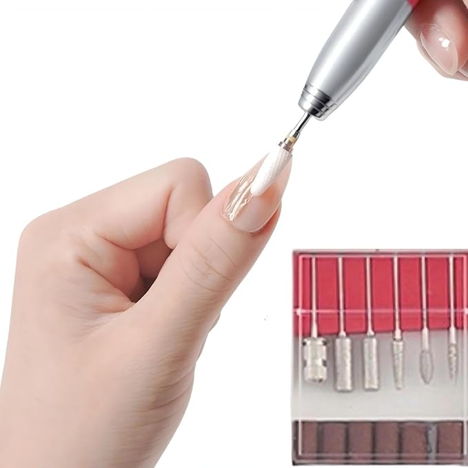 Professional Electric Nail Drill File,Cordless Portable Nail Drill 45000 RPM,Rechargeable Nail File Machine for Acrylic Nail Gel Polish,Nail Salon Home Nail Art Set, Purple