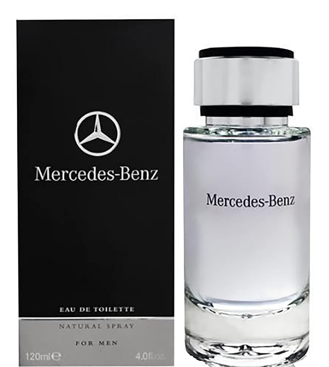 Mercedes-Benz Cologne for Men - 4 Fl Oz - Eau De Toilette Perfume Spray for Man - Woody & Musky Scent - Luxury Long Lasting Fragrance with Notes Of Violet leaves, Cascalone & Vetiver