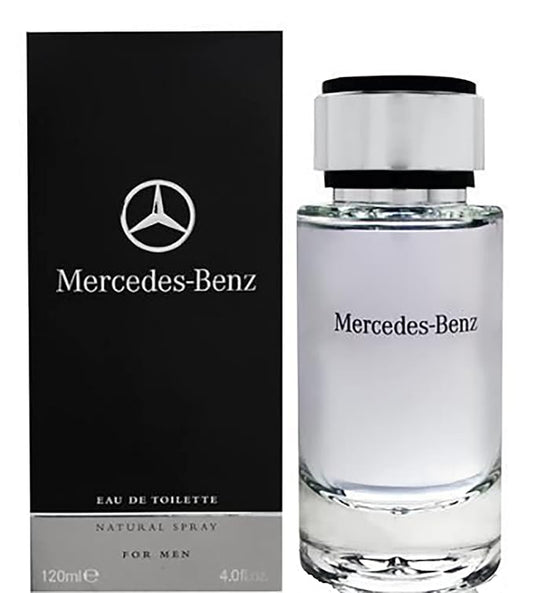 Mercedes-Benz Cologne for Men - 4 Fl Oz - Eau De Toilette Perfume Spray for Man - Woody & Musky Scent - Luxury Long Lasting Fragrance with Notes Of Violet leaves, Cascalone & Vetiver
