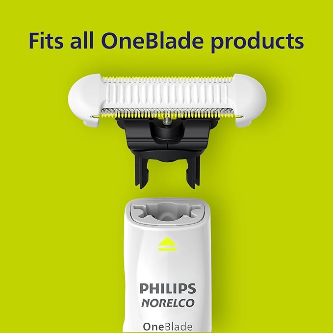 Philips Norelco OneBlade Skin Protect Replacement Blade, for OneBlade Electric Shaver and Trimmer, Durable Stainless Steel, Trim and Shave with Extra Skin Protection, 2 Count, QP229/80