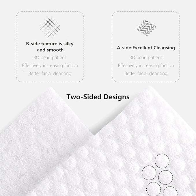 Face Towels Disposable Cotton Facial Towels, 100 Count Biodegradable Soft Dry Facial Tissue, Drying Tissue for Skin Care, Makeup Remover, Disposable Face Cloths for Washing