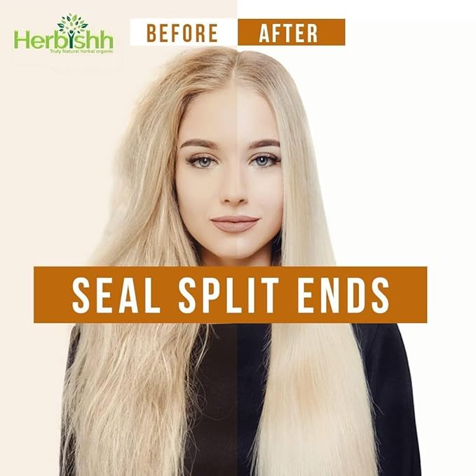 Combo Pack - Herbishh Shampoo for Gray Hair + Argan Intense Hair Mask - Long-lasting Dye Shampoo, Colors in Minutes - 500 Ml - Stimulates Dry, Frizzy Hair (Light Brown)