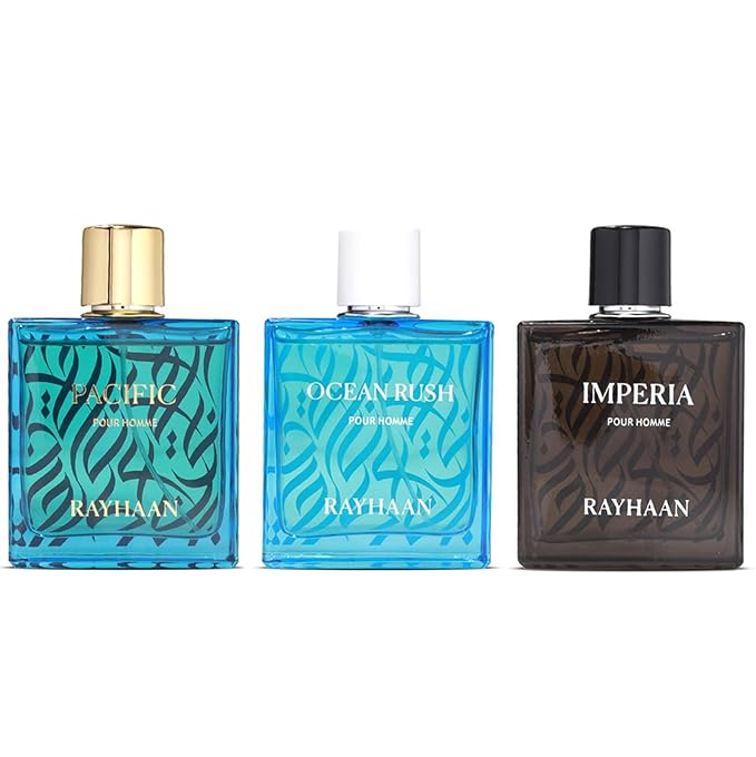Original Collection 3-Piece Fragrance Set for Men includes Pacific, Imperia, and Ocean Rush—each in a 3.4 oz bottle