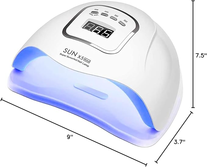 150W UV LED Nail Lamp for Gel Polish - Fast Curing, 4 Timers, Professional Nail Art Tool, Available in White and Pink