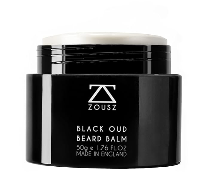 Black Oud Beard Care Kit - Non-Greasy, Premium Balm with Shea Butter | Ultimate Softener and Conditioner for Men, 50mL