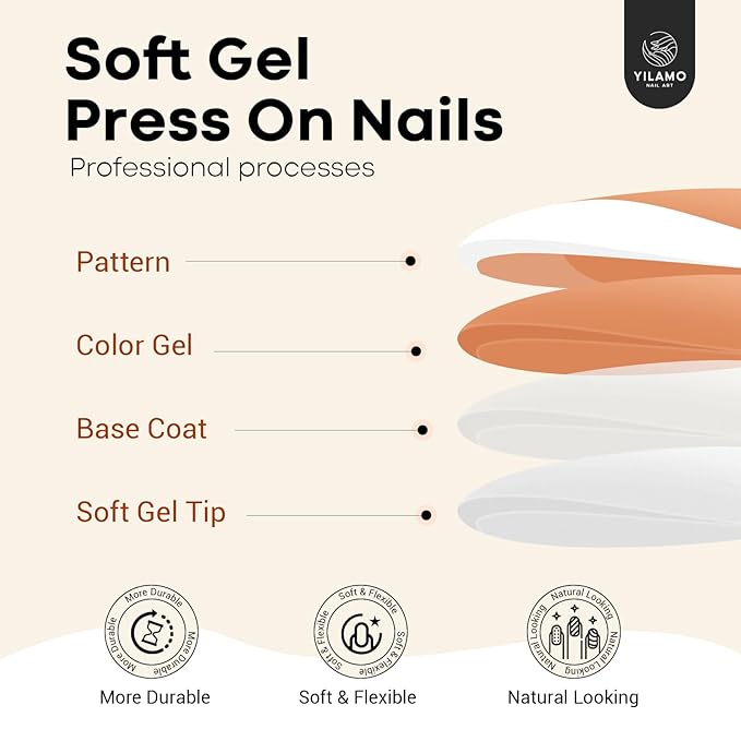 2 Colors French Tip Press on Nails Almond, 15 Sizes 300 PCS Gel Press on Nails Medium, Soft Stick on Nails French Tip Nails for Nail Art DIY