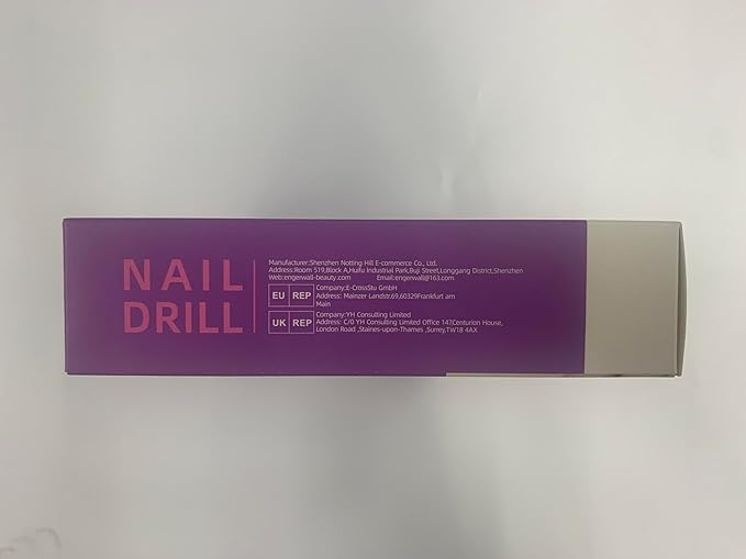 ENGERWALL Professional Manicure Pedicure Kit, Electric Nail File Set, Portable Cordless Electric Nail Drill Machine, 10 Speeds Nail Care Tool for Grind Trim Polish, White