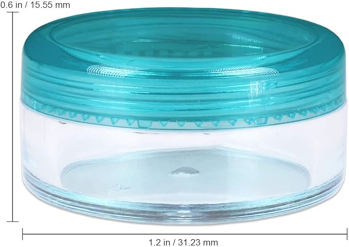 (Quantity: 200 Pieces) Beauticom 5G/5ML Mix Color Jars with RED Lids for Scrubs, Oils, Toner, Salves, Creams, Lotions, Makeup Samples, Lip Balms