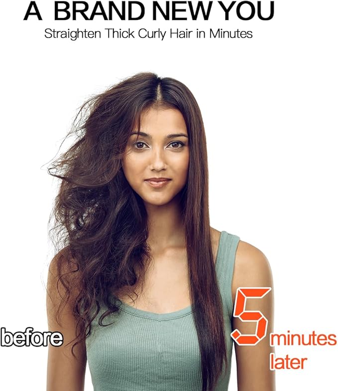 Travel Hair Straightener, Portable Cordless Hair Straightening Brush, Safety Lock, 300 Million Negative Ions for Hair Care, 30 Seconds Heating, Lightweight Mini Heated Comb, Gift for Women