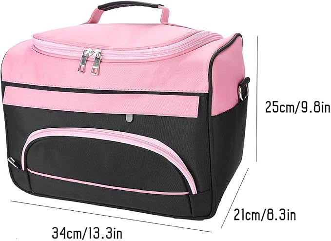 Petyoung Large Capacity Hairdressing Carrying Bag with Shoulder Strap,Professional Hairdressing Equipment Beauty Salon Tool Travel Storage Case,Portable Barber Toolkit Comb Scissors Clip Storage