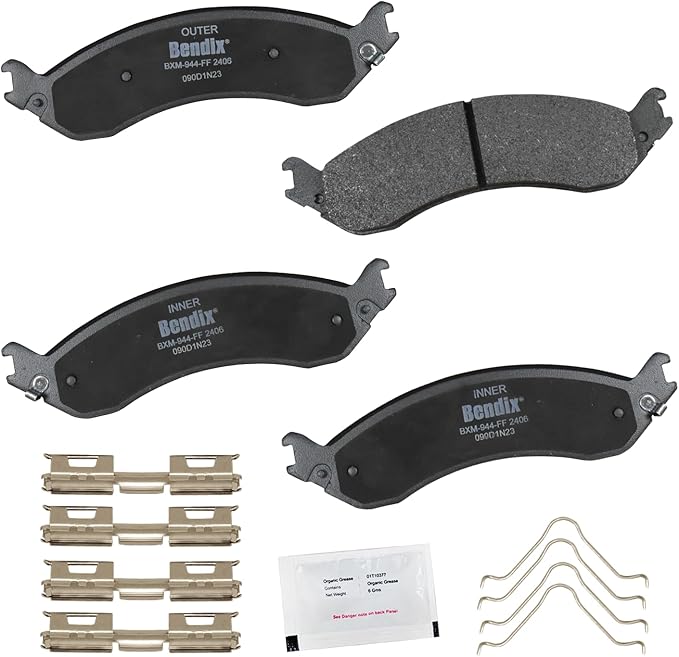 Bendix Priority1 CFM2406 Semi-Metallic Rear Brake Pads for Chevrolet Express 2500 2023-2021, Express 3500 2023-2021, GMC Savana 2500 2023-2021, Savana 3500 2023-2021