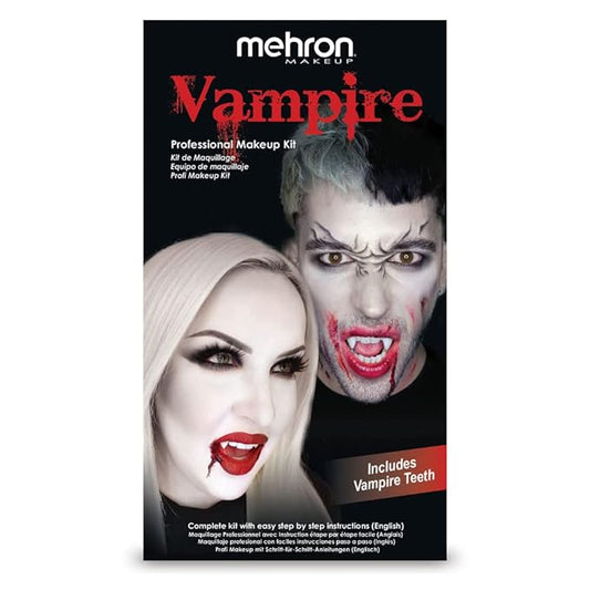 Mehron Makeup Premium Character Kits| Makeup Kits for Halloween & Cosplay| Made in the USA | Complete Kit | Includes all Tools & Instructions on How to Create the Look | (Vampire)