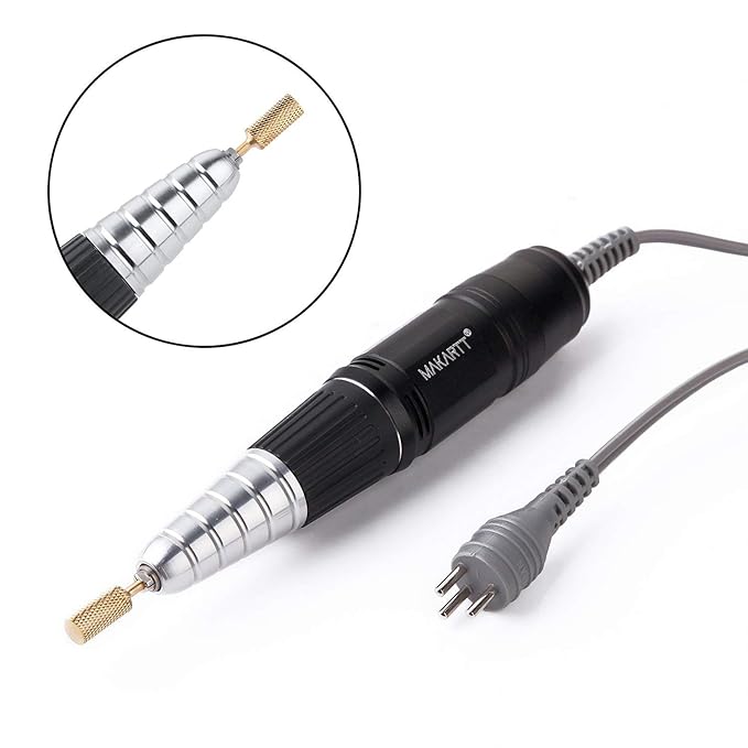 Makartt Nail Drill Handpiece for Up200 Machine Bundle With #80#150#240 Grits Nail Drill Bits Sanding Bands