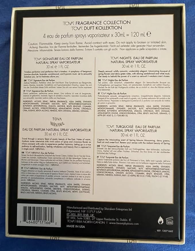 Tova Signature Perfume Fragrance Collection - 4 Piece Perfume Gift Set for Women 1 FL Oz.