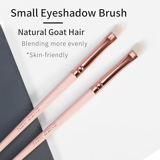 Natural Goat Hair Eye Shadow Brush, Eye Detail Brush, Small Smudge Eyeshadow Brush, Mini Eye Smudge Brush, Single Natural Hair Makeup Brush, Corner Eyeshadow Brush, Eyeshadow Blending Brush.