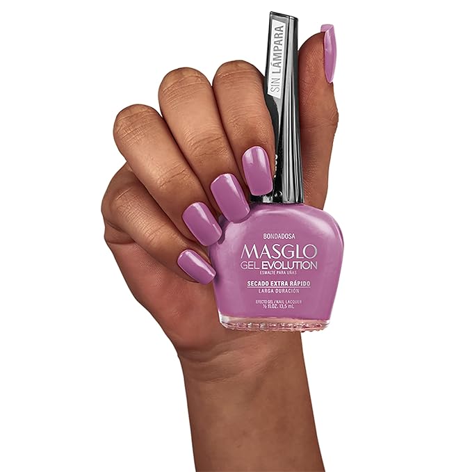 MASGLO Gel Evolution – Set of 3 Nail Polishes No UV/LED Lamp Needed, Fast-Drying, 12-Day Wear, 14-Free Formula, High-Gloss Finish, vegan (0.5 oz Each) h