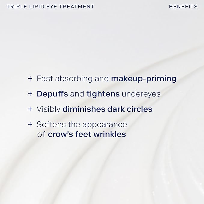 Skinfix Barrier+ Triple Lipid Eye Treatment: Infused with Caffeine, Niacinamide, and Peptides for Depuffing, Tightening, and Under-Eye Brightening, 15 ml