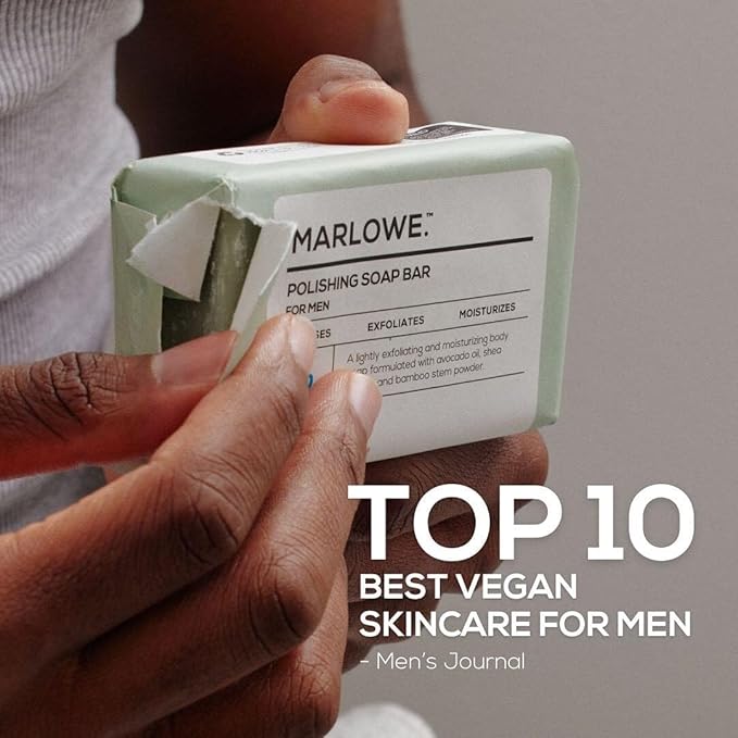 No. 108 Polishing Soap Bar, 7oz (6 Bars) Lightly Exfoliating, Moisturizing & Cleansing Bar Soap for Men, Made with Natural Ingredients