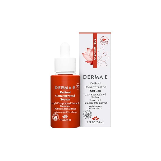 Derma E Anti-Wrinkle Set, Anti-Wrinkle Cleanser, 6oz, Anti-Wrinkle Retinol Serum, 1 fl oz, Anti-Wrinkle Renewal Skin Cream, 4 oz, Anti-Wrinkle Eye Treatment, 0.5 oz