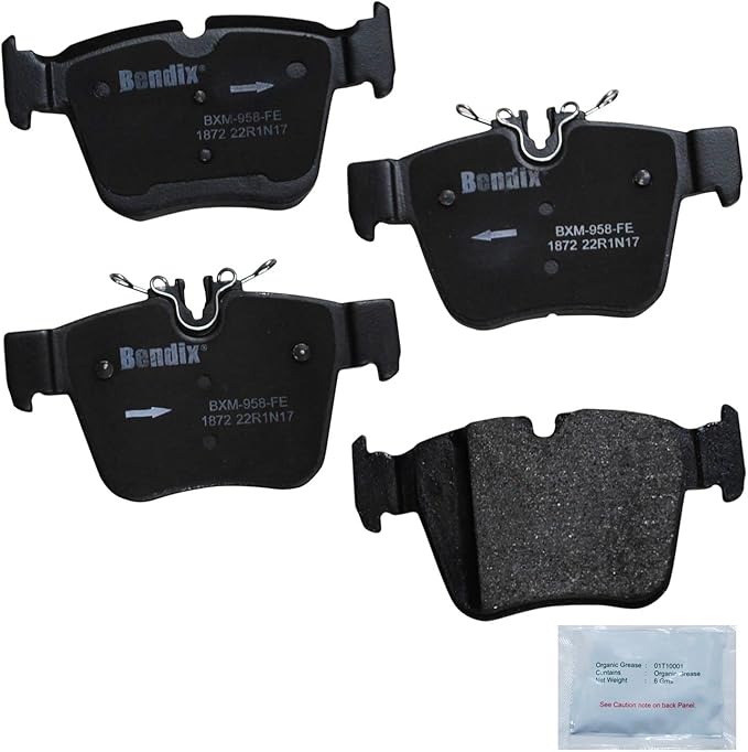 Bendix Priority1 CFM1872 Semi-Metallic Rear Brake Pads for Mercedes-Benz C43 AMG 2023-2017, C450 AMG 2016, GLC43 AMG 2023-2017, GLC250 2018-2017, GLC300 2023-2016, GLC350e 2020-2018