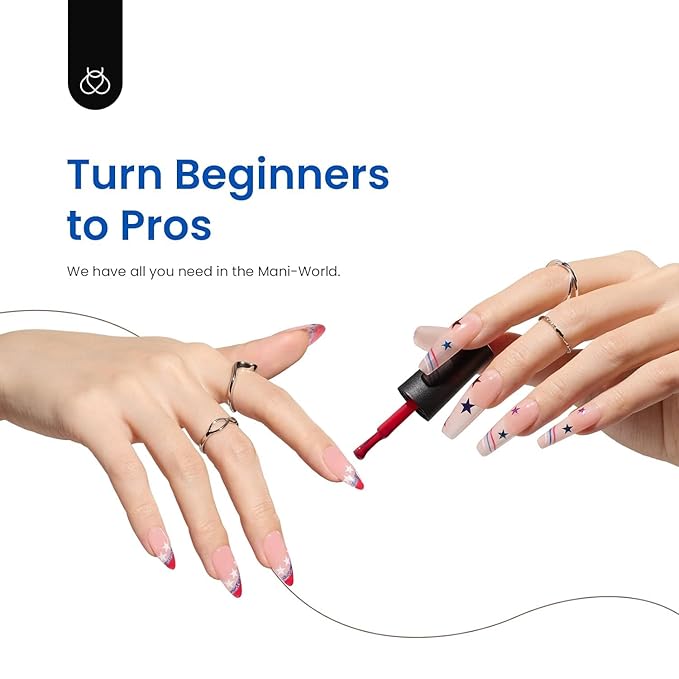 Beetles Gel Nail Polish Set - 6 Colors Red White Navy Blue Gel Polish Sliver Glitter Gel Polish Soak Off Uv Nail Lamp for the July 4th Nails Manicure DIY Nail Art Design Gift for Women Girls