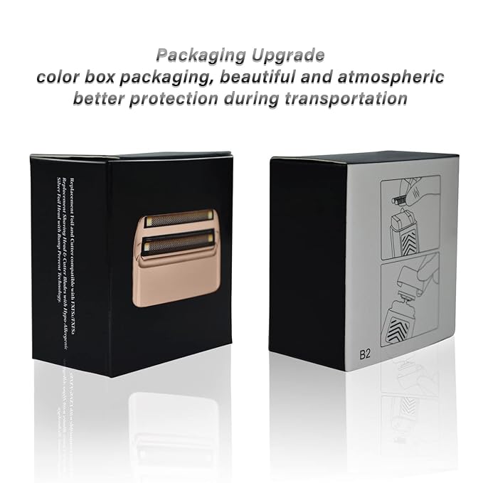 Pro Shaver Replacement Foil and Cutters compatible with andis 17220/17230 shaver ProFoil Lithium replacement Gold,4 pcs