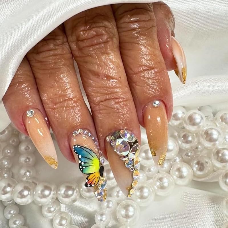 3D Acrylic Pastel Flower Nail Art Charms Handmade by Acrylic Powder - 24pcs 3D Flowers Nail Rhinestones Kit 3D Crystal Nail Pearls Design Acrylic Nail Art for Women (Pastel)