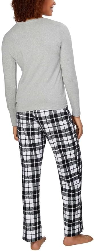 Calvin Klein Womens 2 Piece Fleece Pajama Set