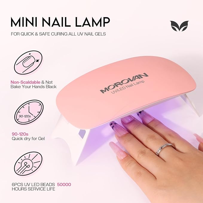 Morovan Acrylic Nail Kit: Professional Starter Set with Drill, Lamp, Powder, Polish & Accessories for Beginners