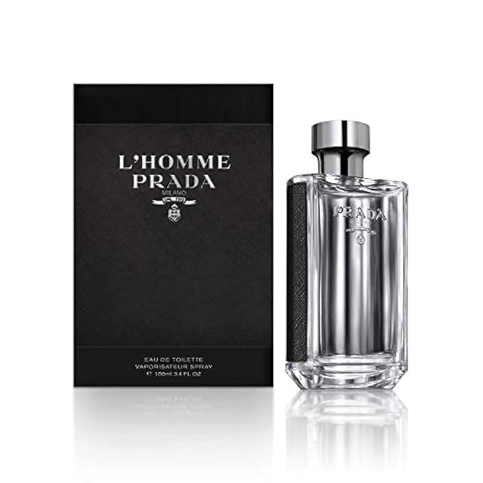 Prada L'Homme For Men Eau De Toilette Spray, 3.3 Fluid Ounce,(Packaging may vary)