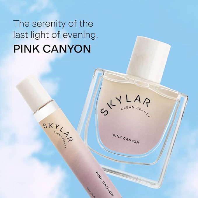 Skylar Pink Canyon Eau de Parfum - Hypoallergenic & Clean Perfume for Women & Men, Vegan & Safe for Sensitive Skin - Notes of Grapefruit, Pink Salt & Cedar - 10mL /0.33 Fl oz