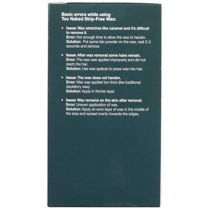 Too Naked Azulene Strip-Free Wax, Medium Transparency Wax, Salon Wax, 28.8 oz