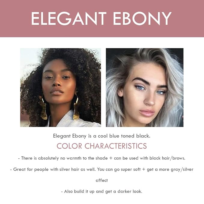 Chella Eyebrow Pencil - Vegan, Gluten Free, Cruelty Free, Paraben Free, Long Wearing, Smooth Consistency (Elegant Ebony)