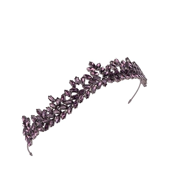 Women's Tiara, Crown for Henna Wedding Party | Glitter Hair Accessories for Bridal Birthday Pageant Prom Halloween Costume Christmas, Halloween Princess Crowns | Dream Design - Purple