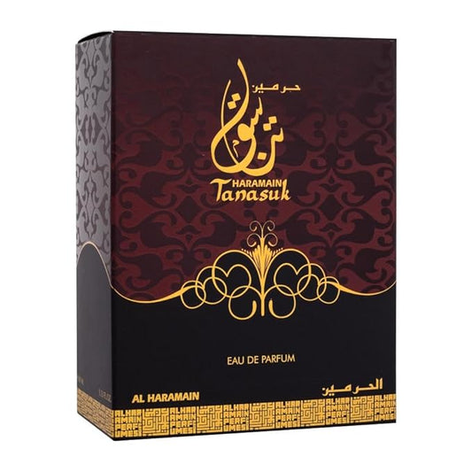 Al Haramain Tanasuk Extrait de Parfum Spray for Unisex - Arabian Perfume for Women and Men - Floral Fragrance - Arabic Long Lasting Perfume - EDP Spray - 3.4 Oz
