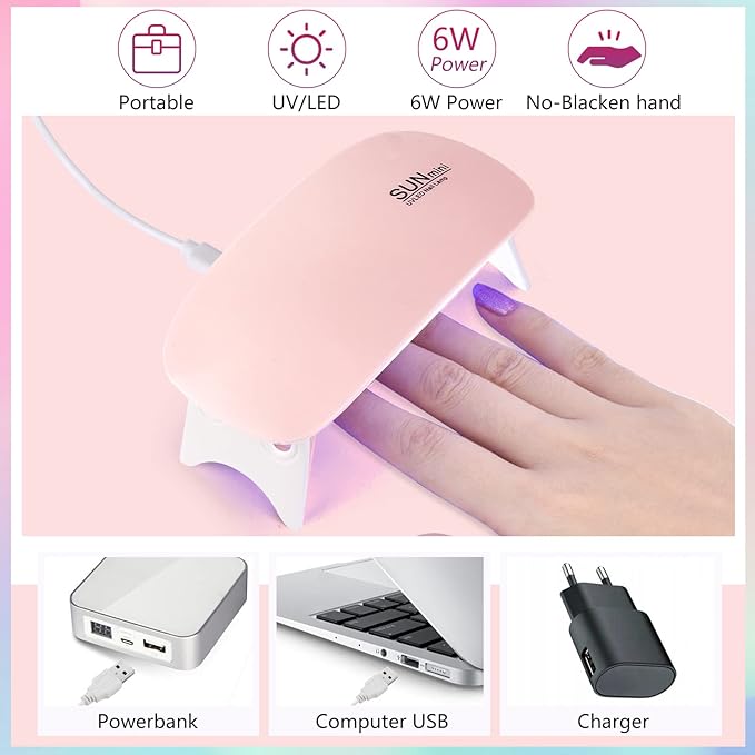 Nail Practice Hand for Acrylic Nails, Flexible Practice Nail Hand Training Kits, Movable Fake Nail Hand to Practice Fake Nails with Nail Drill, Nail Dryer Lamp, 12 Colors Acrylic Powder Beginners Kit
